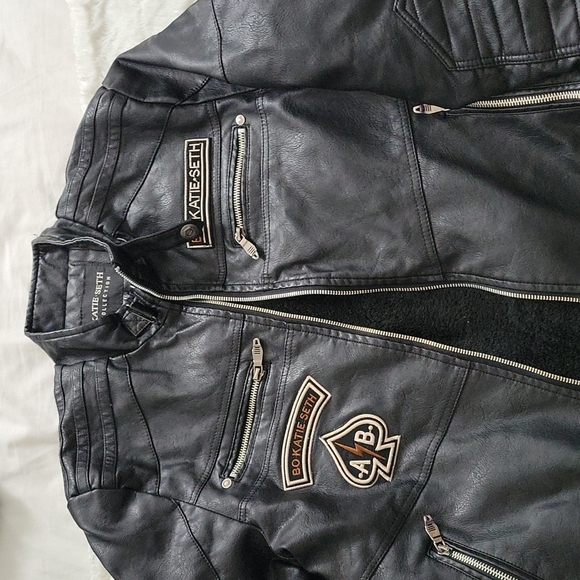 Katieseth Biker Leather Jacket Xxl 